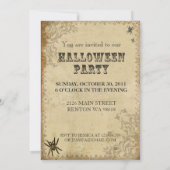 Cartes d'invitation pour les sorcières Vintages (Dos)