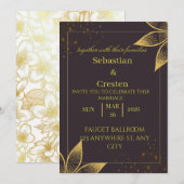 Cartes d'invitation pour mariage (Devant / Derrière)