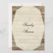 Cartes d'invitation pour mariage champêtre (Dos)