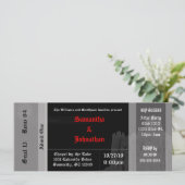 Cartes d'invitation pour mariage gothique au châte (Debout devant)