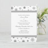 Cartes d'invitation pour mariage hivernal blanc gr (Debout devant)