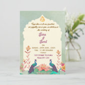 Cartes d'invitation pour mariage indien (Debout devant)