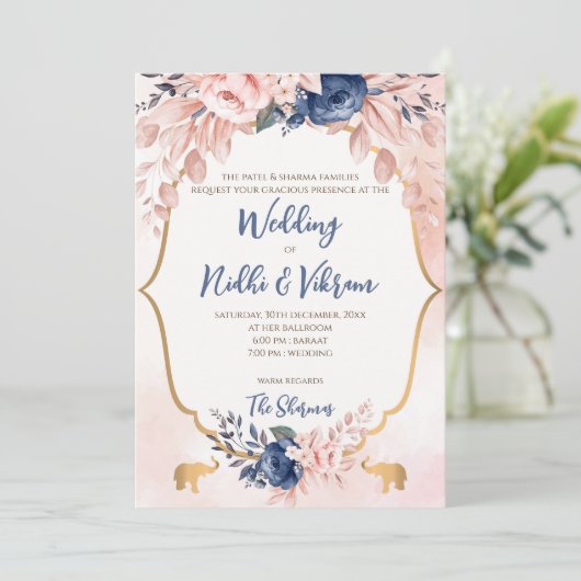 Cartes d'invitation pour mariage indien & cartes d (Debout devant)