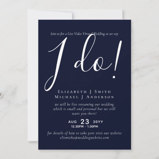Cartes d'invitation pour mariage ou fête de couple (Devant)