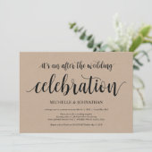 Cartes d'invitation pour mariage rustique kraft (Debout devant)