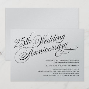 Cartes d'invitation pour noces d'argent