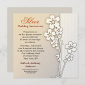 Cartes d'invitation pour noces d'argent (Devant / Derrière)