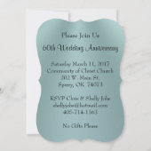 Cartes d'invitation pour Noces de Diamant, Vos COU (Dos)