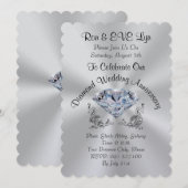 Cartes d'invitation pour noces de diamant, VOTRE T (Devant / Derrière)