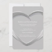 Cartes d'invitation pour noces de fer coeur pour 1 (Dos)