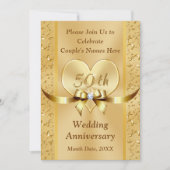 Cartes d'invitation pour noces d'or - 50 Ans de Ma (Devant)