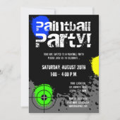 Cartes d'invitation pour party paintball | Invitat (Devant)