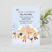 Cartes d'invitation pour patinoire (Debout devant)