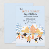Cartes d'invitation pour patinoire (Devant / Derrière)