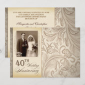 Cartes d'invitation pour photos d'anniversaire de (Devant / Derrière)