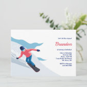 Cartes d'invitation pour planche à neige (Debout devant)