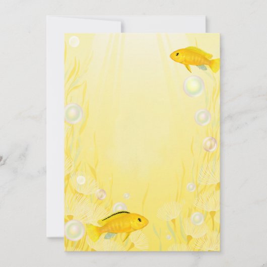 Cartes d'invitation pour poissons d'aquarium Cichl (Devant)