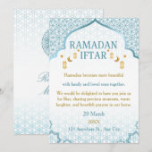 Cartes d'invitation pour Ramadan Moubarak – Iftar  (Devant / Derrière)