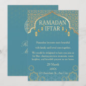 Cartes d'invitation pour Ramadan Moubarak – Iftar  (Devant / Derrière)