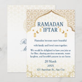Cartes d'invitation pour Ramadan Moubarak – Iftar (Devant / Derrière)