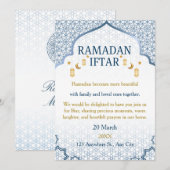 Cartes d'invitation pour Ramadan Mubarak – Iftar d (Devant / Derrière)