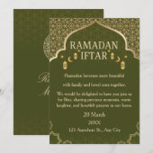 Cartes d'invitation pour Ramadan Mubarak – Iftar d (Devant / Derrière)