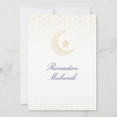 Cartes d'invitation pour Ramadan Mubarak – Iftar d (Dos)