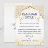 Cartes d'invitation pour Ramadan Mubarak – Iftar d (Devant / Derrière)