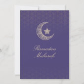 Cartes d'invitation pour Ramadan Mubarak – Iftar d (Dos)