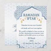 Cartes d'invitation pour Ramadan Mubarak – Iftar d (Devant / Derrière)