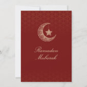 Cartes d'invitation pour Ramadan Mubarak – Iftar f (Dos)