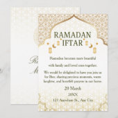 Cartes d'invitation pour Ramadan Mubarak – Iftar f (Devant / Derrière)