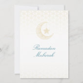 Cartes d'invitation pour Ramadan Mubarak – Iftar f (Dos)