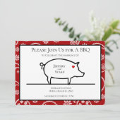 Cartes d'invitation pour réception BBQ (Debout devant)