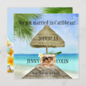 Cartes d'invitation pour réception de mariage avec (Devant / Derrière)