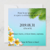 Cartes d'invitation pour réception de mariage avec (Dos)