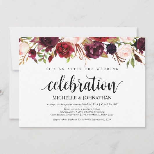 Cartes d'invitation pour réception de mariage cham (Devant)