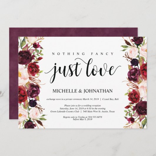 Cartes d'invitation pour réception de mariage cham (Devant / Derrière)