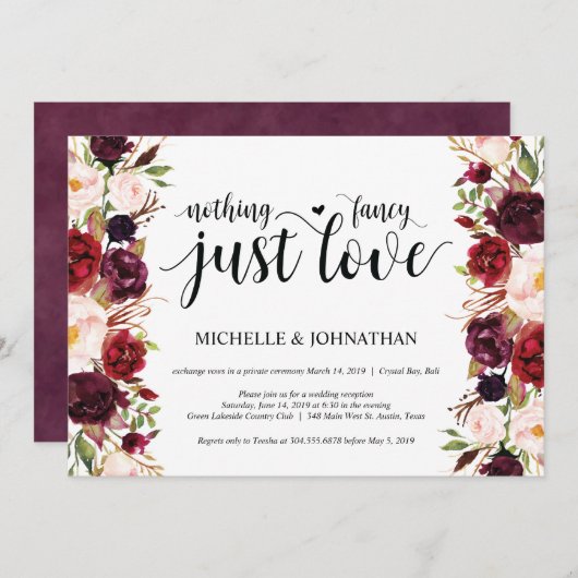 Cartes d'invitation pour réception de mariage cham (Devant / Derrière)