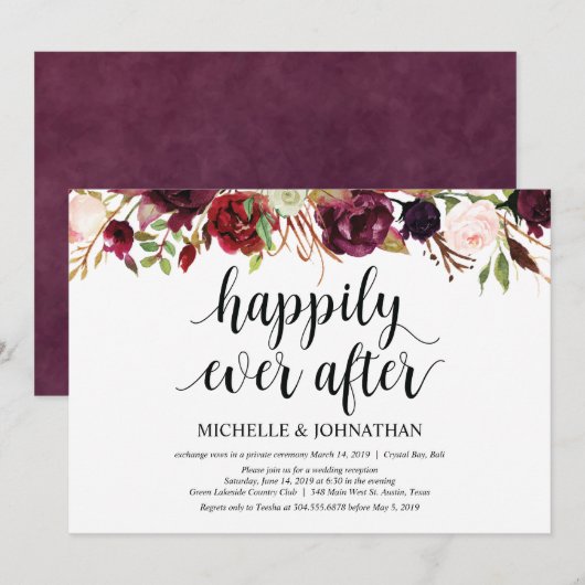 Cartes d'invitation pour réception de mariage cham (Devant / Derrière)