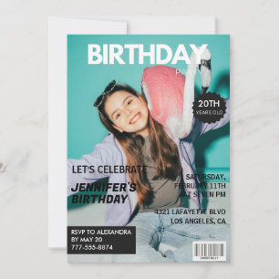 Cartes d'invitation pour ses 20 ans de couverture