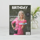 Cartes d'invitation pour ses 70 ans de couverture  (Debout devant)