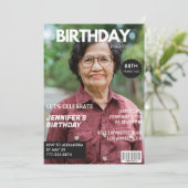 Cartes d'invitation pour ses 88 ans sur papier gla (Debout devant)