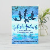 Cartes d'invitation pour sirène adulte (Debout devant)