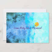 Cartes d'invitation pour sirène adulte (Dos)