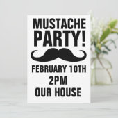 CARTES D'INVITATION POUR SOIRÉE À MOUStache (Debout devant)