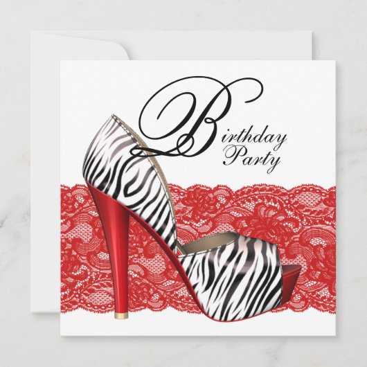Cartes d'invitation pour soirée au thème de chauss (Devant)