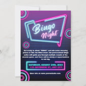 Cartes d'invitation pour soirée Bingo moderne bleu (Devant)