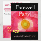 Cartes d'invitation pour soirée d'ADIEU Fleur de p (Devant / Derrière)