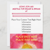 Cartes d'invitation pour soirée d'ADIEU Fleur de p (Dos)